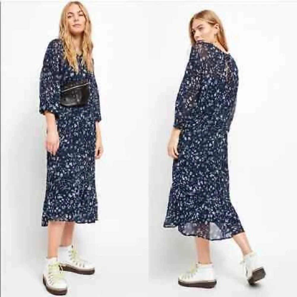 FREE PEOPLE Wallflower Blue Dress M